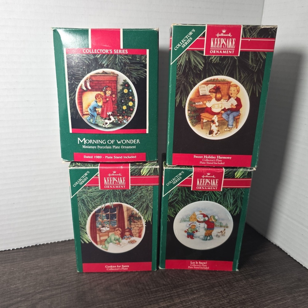 Vintage Christmas Ornament Hallmark 1990-1992 Keepsake Collector Ornaments